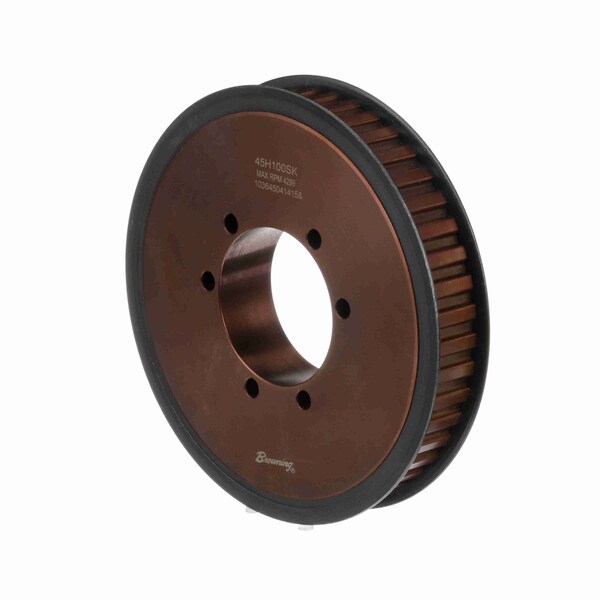 Steel Bushed Bore Gearbelt Pulley, 45H100SK